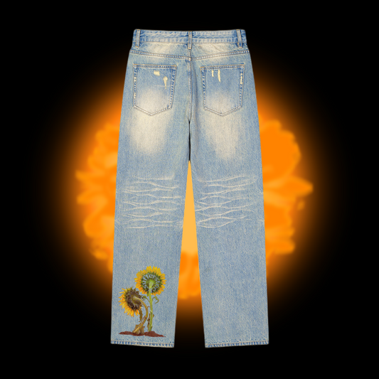 SUMMER COLLECTION - Sunflower Retro Jeans